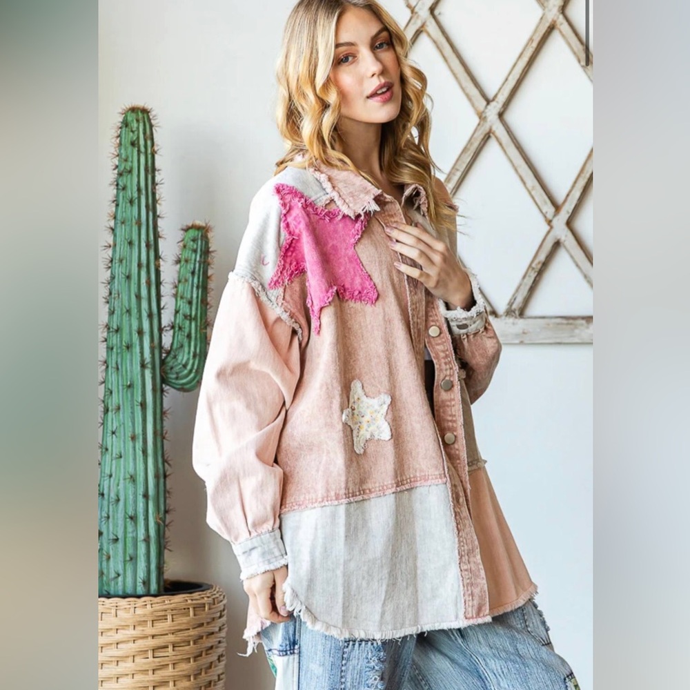Oli & Hali Pink and White Button Down Shirt